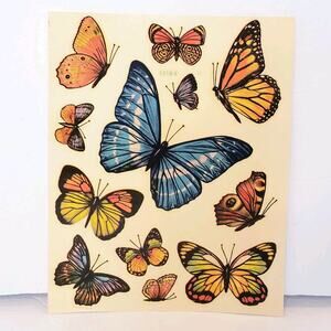 Vintage Meyercord Decal Art Wildlife Butterflies 1518-E